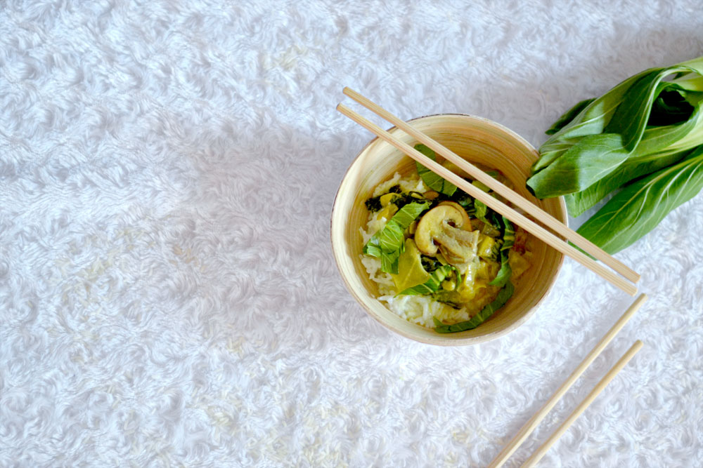 Pak Choi in Curry-Kokossoße