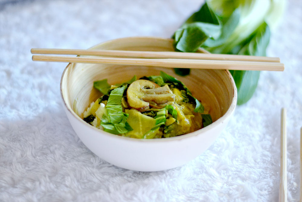 Pak Choi in Curry-Kokossoße